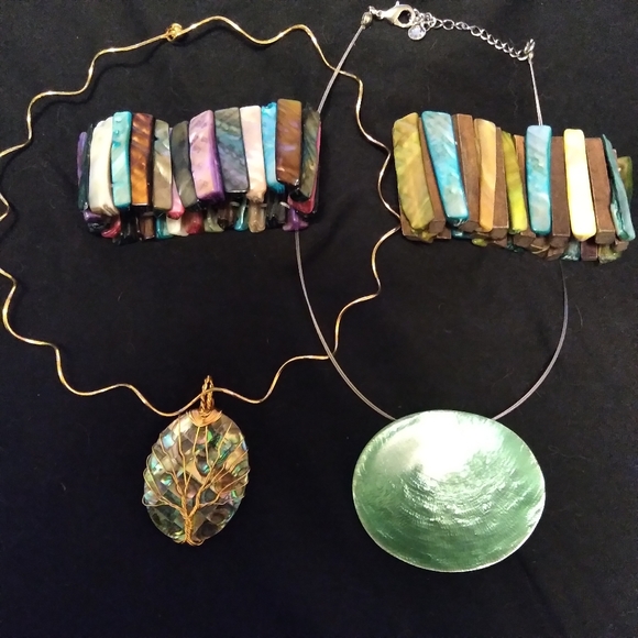Jewelry - Abalone/shell jewelry lot